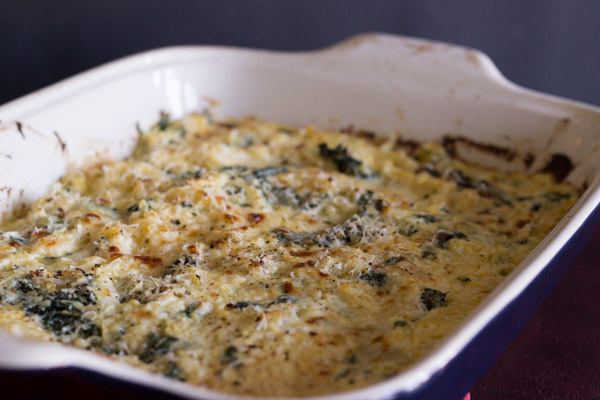 Spaghetti squash and kale casserole- Ginger and Toasted Sesame