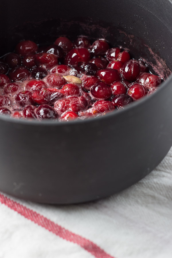 bourbon maple cardamom cranberry compote | Ginger & Toasted Sesame