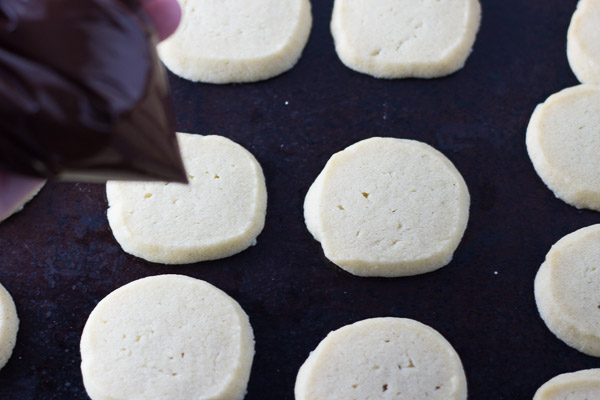 Cardamom Shortbread with Dark Chocolate Drizzle | Ginger & Toasted Sesame