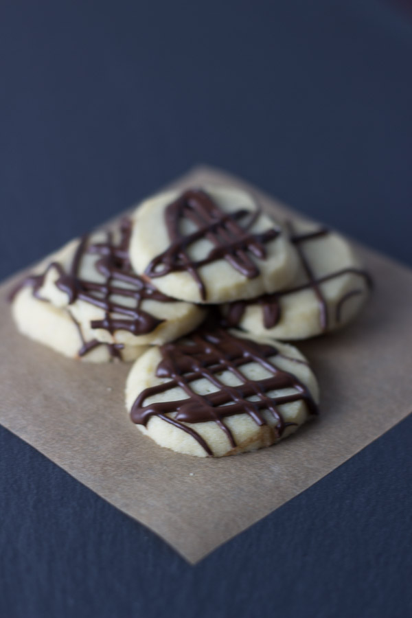 cardamom Shortbread with Dark Chocolate Drizzle | Ginger & Toasted Sesame