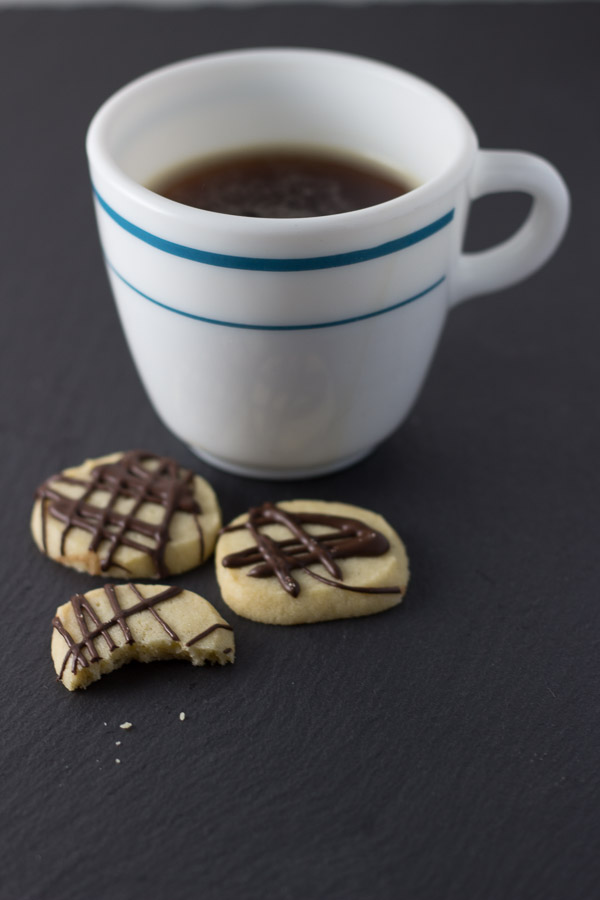 Cardamom Shortbread with Dark Chocolate Drizzle | Ginger & Toasted Sesame