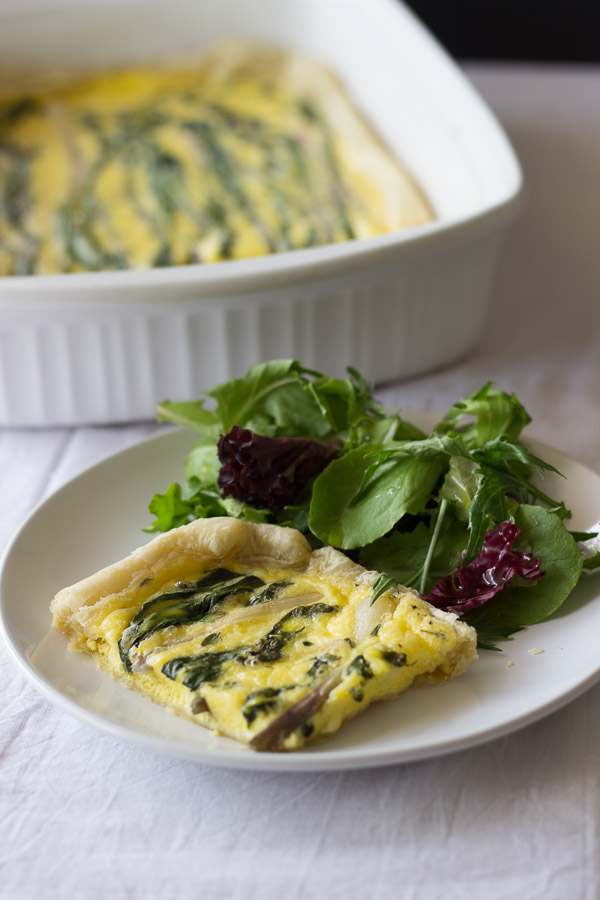 Grilled Ramp Tart | Ginger & Toasted Sesame