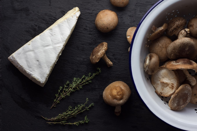 Buckwheat Crêpes with Mushrooms, Brie and Thyme | Ginger & Toasted Sesame