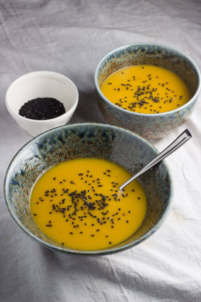 Pumpkin and Black Sesame Soup-10