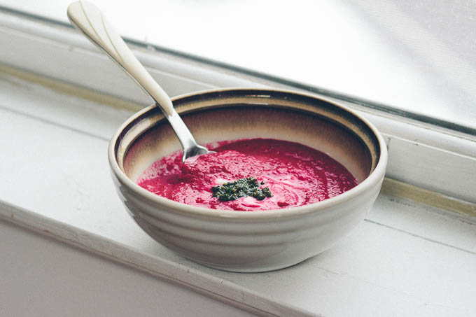 Beet and Fennel Soup with Beet Green Pesto-2