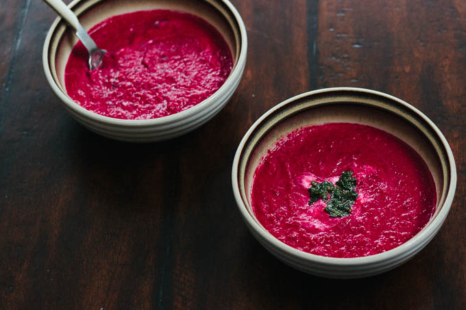 Beet and Fennel Soup with Beet Green Pesto-3