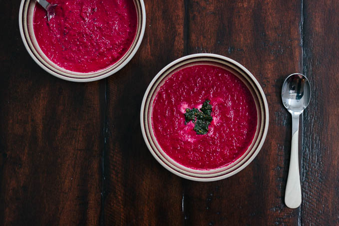 Beet and Fennel Soup with Beet Green Pesto-4
