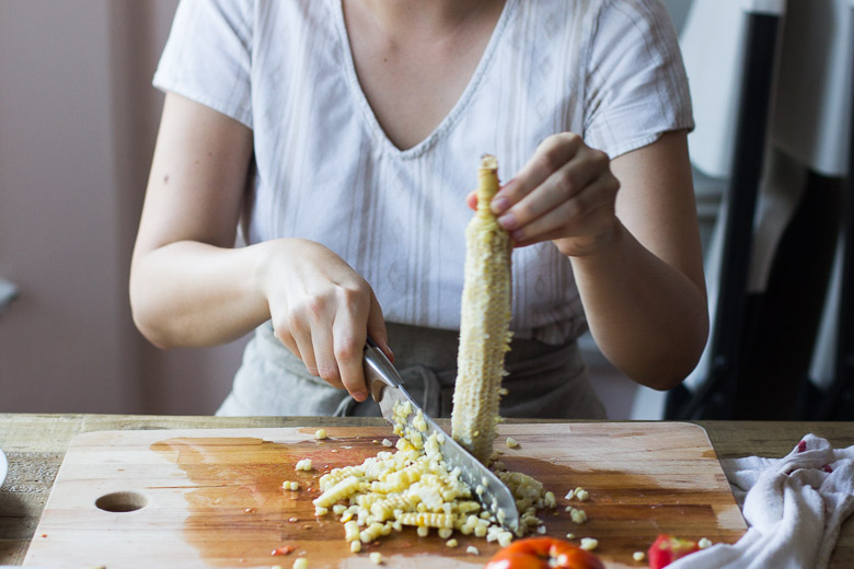 Tomato, Charred Corn and Burrata Salad-4