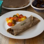 Buckwheat Crêpes with Mushrooms, Brie and Thyme